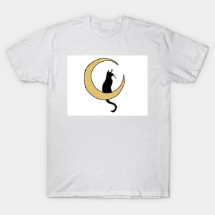 Cat in the moon T-Shirt